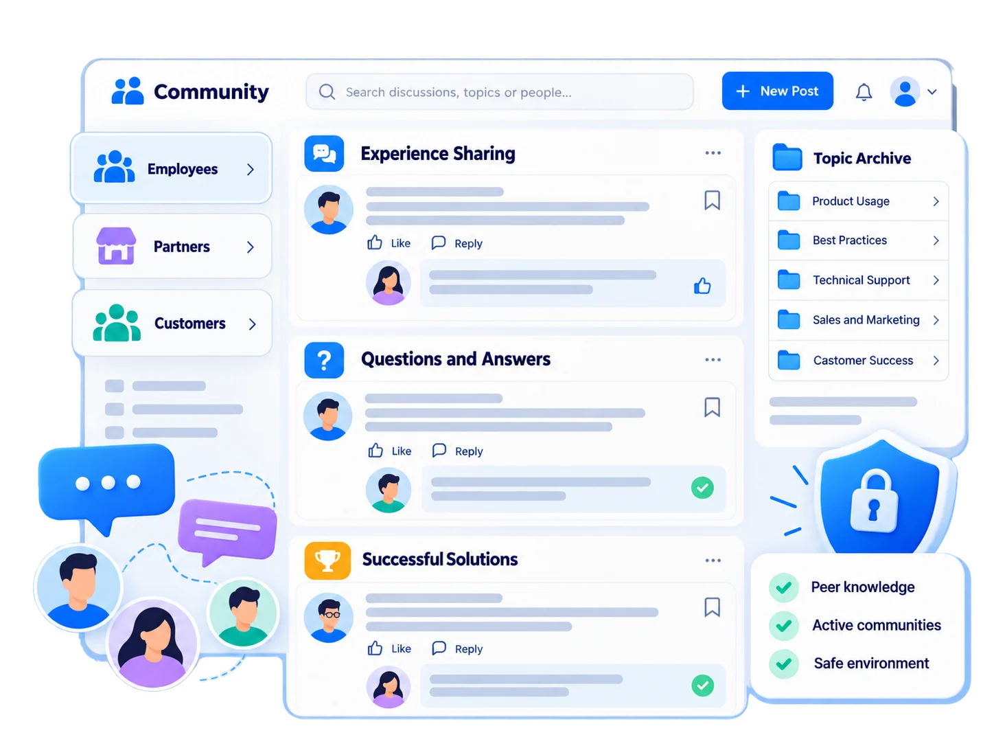 Pas un simple tableau de messages : une communauté d'apprentissage