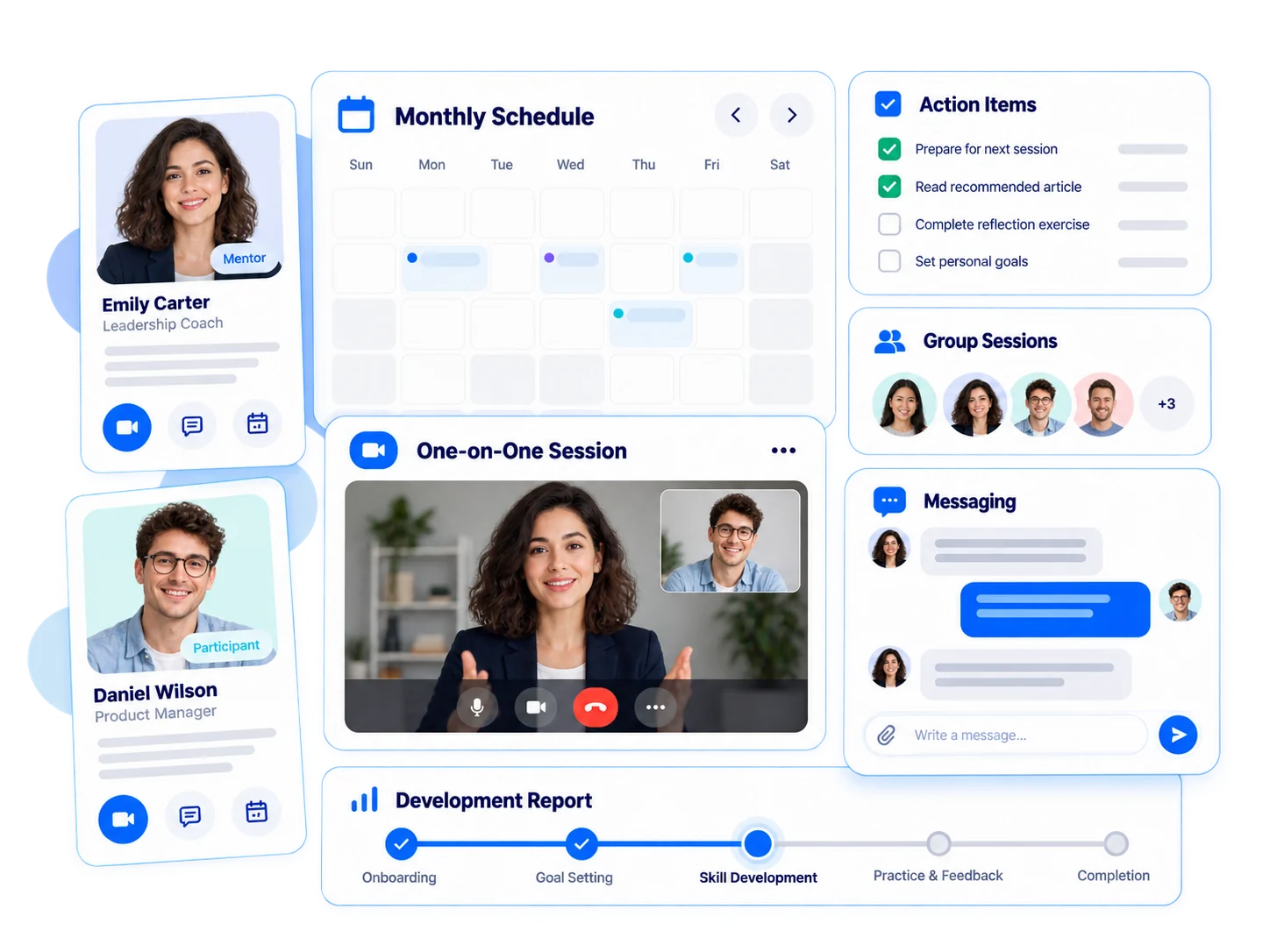 Un programme de développement structuré, pas seulement une conversation