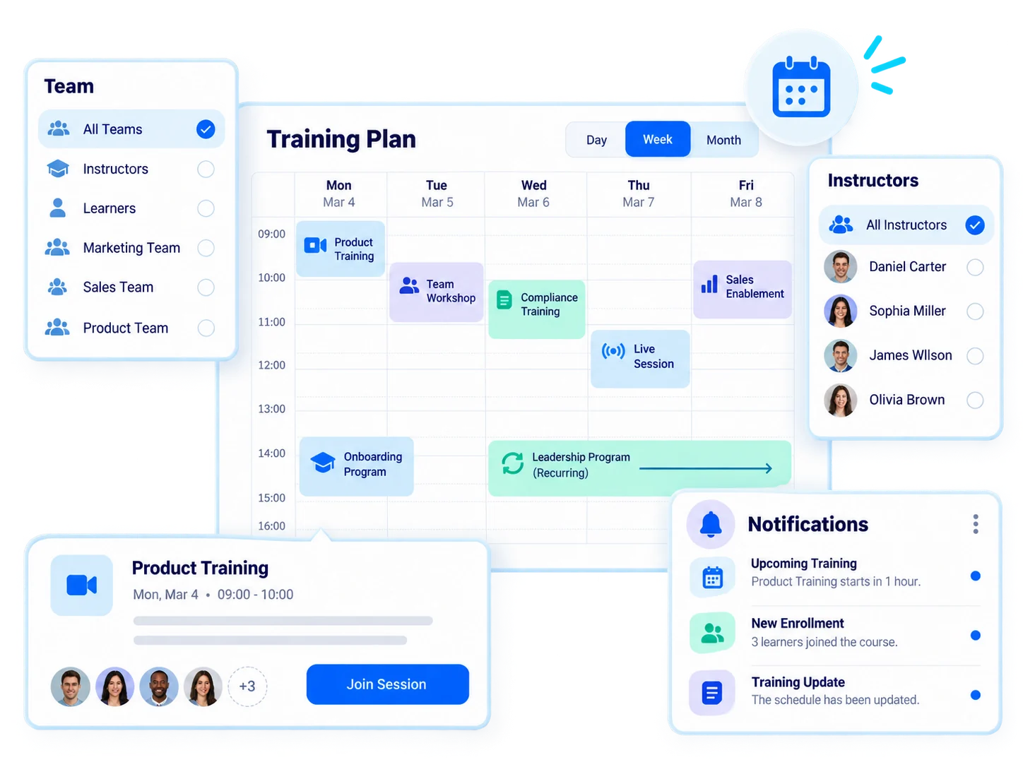 Plus qu'un calendrier : un plan de formation partagé